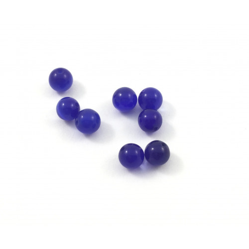 Cat eye's bead cobalt blue 6mm  